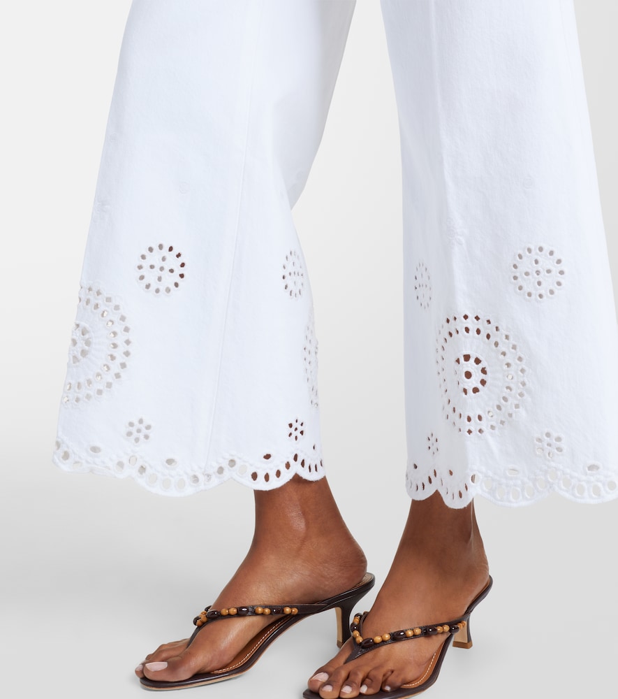The Eyelet Embroidered Flared Jeans