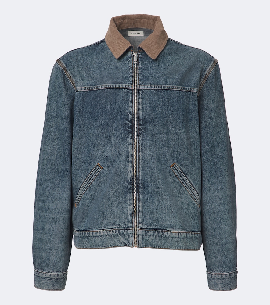 Giacca di jeans con velluto a coste
