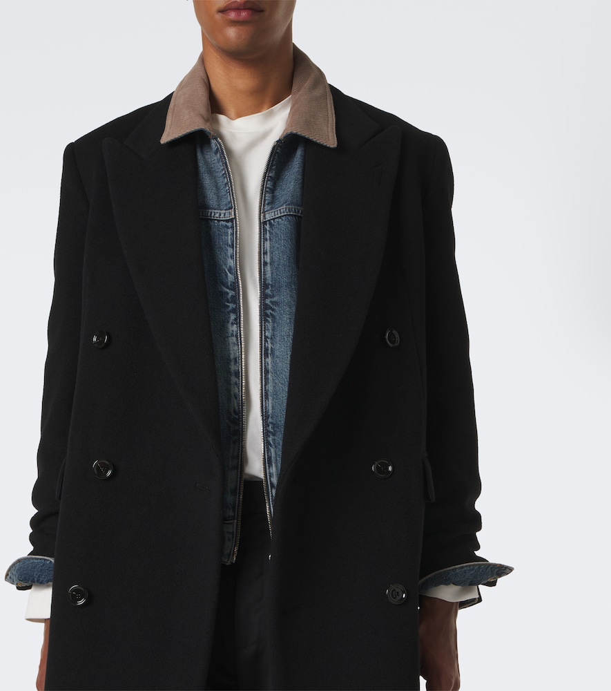 Corduroy-Trimmed Denim Jacket