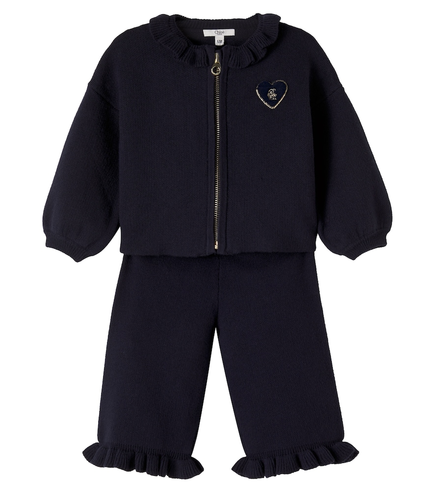 Chloé Kids Baby Set aus Cardigan und Hose