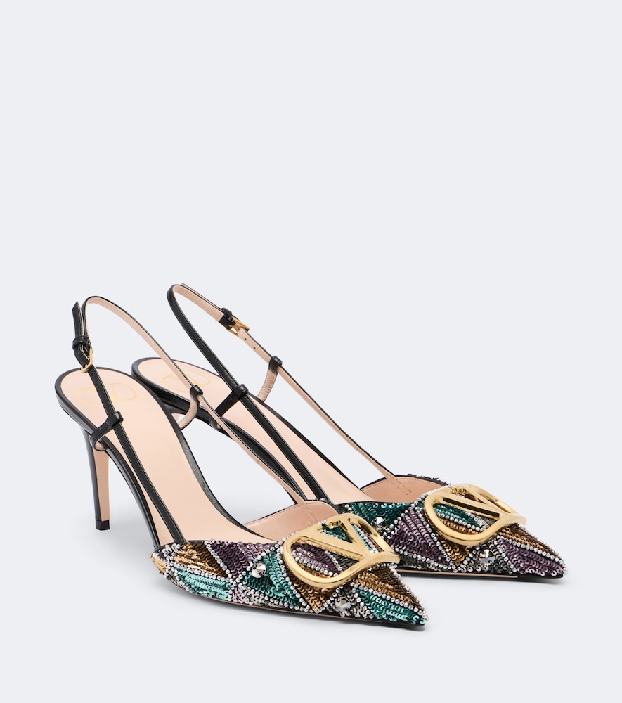 Garavani Vlogo Sequined Slingback