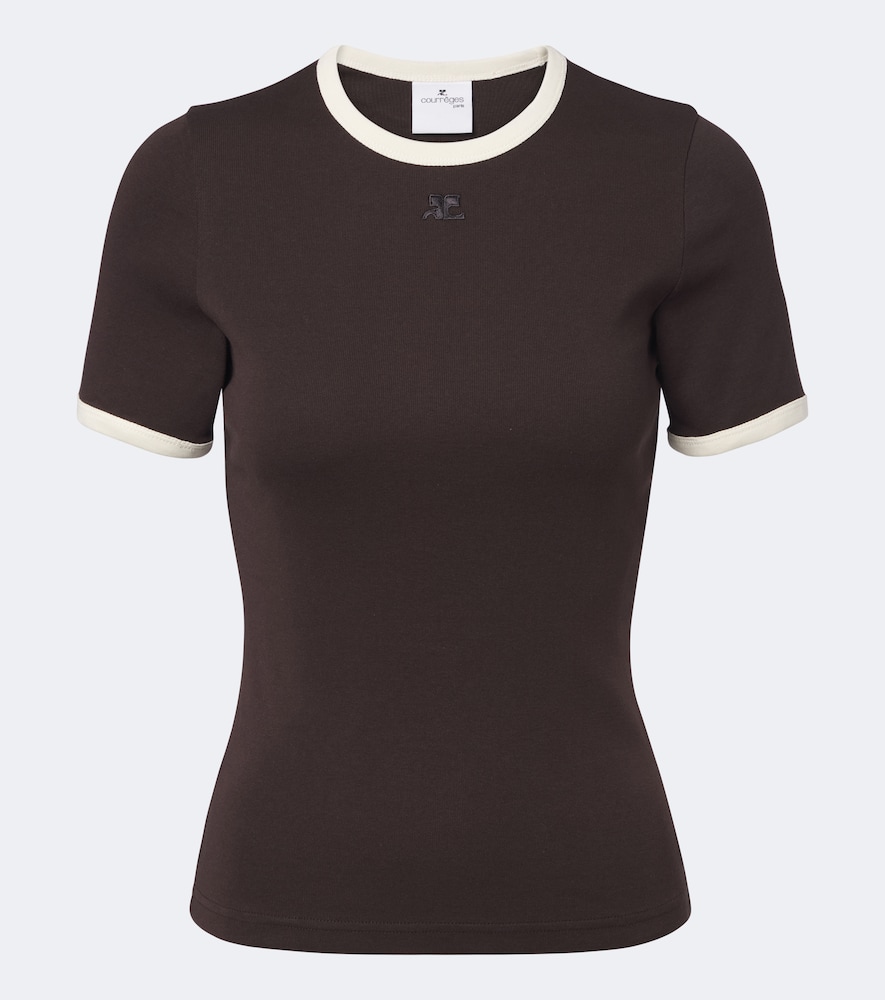 Courrges T-shirt en coton logo 220 €