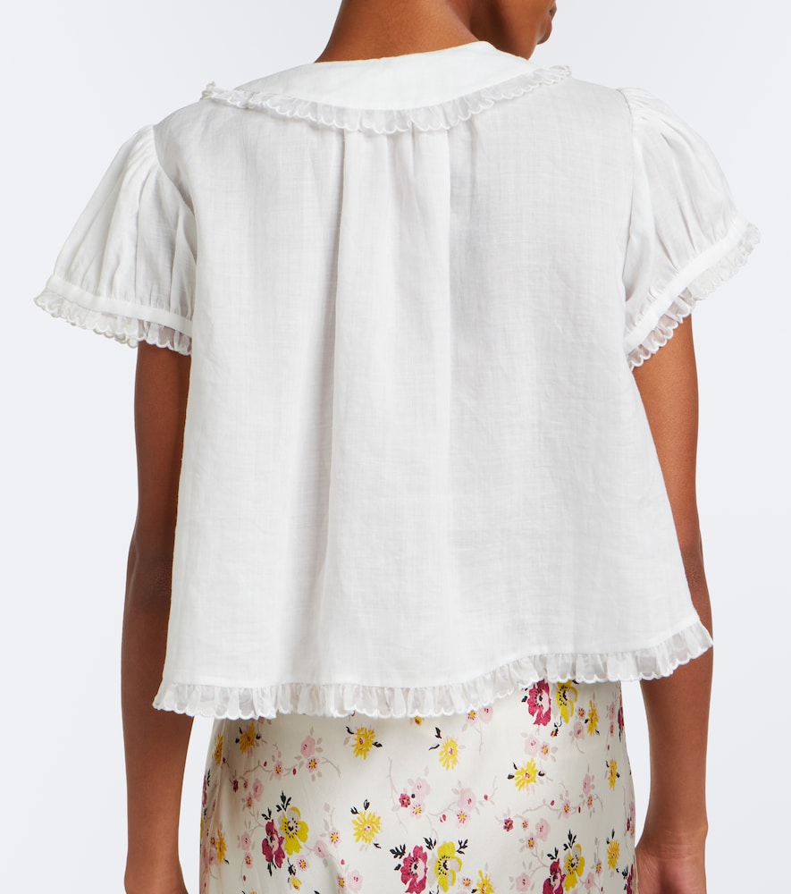 Dôen Karina Scalloped Ramie Blouse