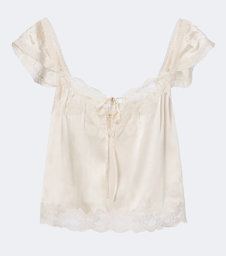 Dôen Rosalee Lace-Trimmed Top