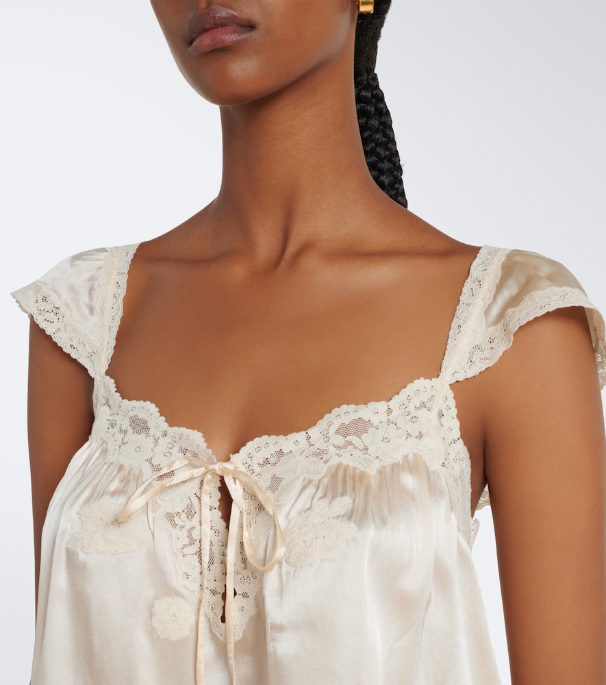 Dôen Rosalee Lace-Trimmed Top