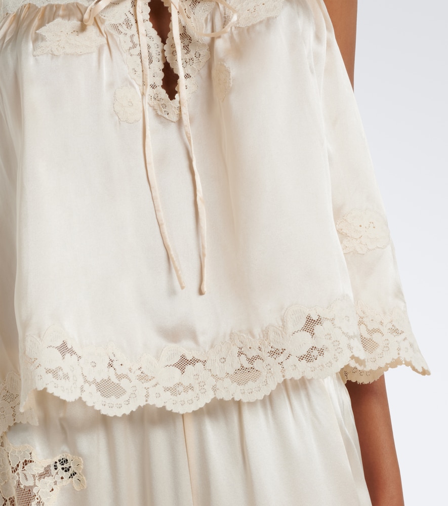 Dôen Rosalee Lace-Trimmed Top