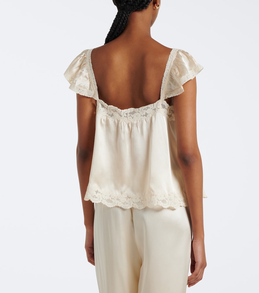 Dôen Rosalee Lace-Trimmed Top