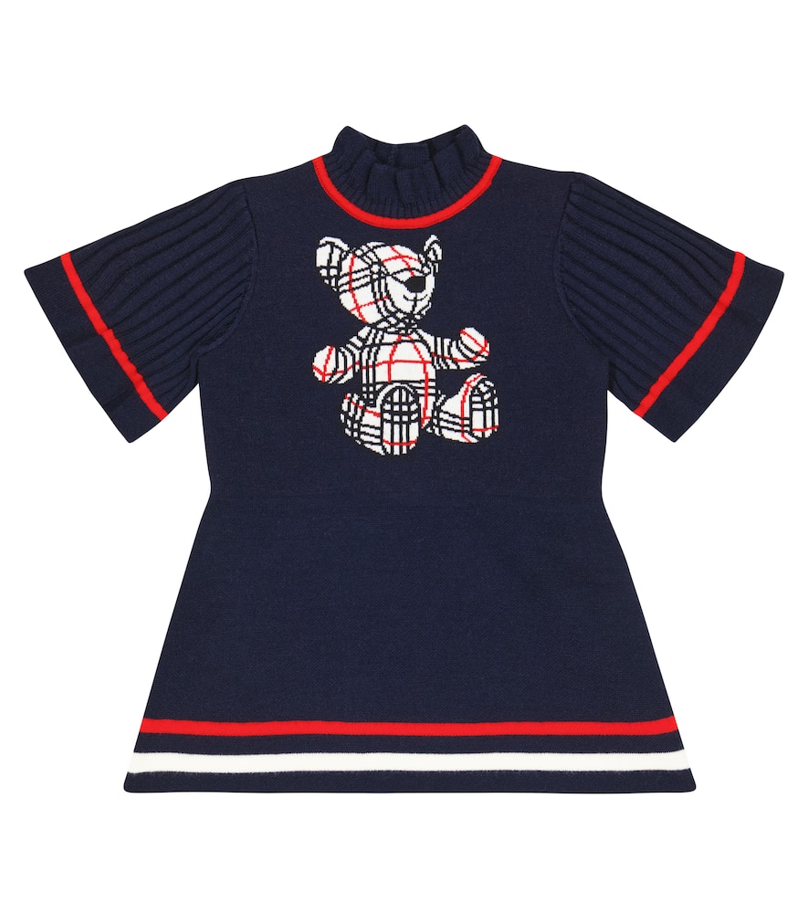 Burberry Kids Baby intarsia wool-blend dress