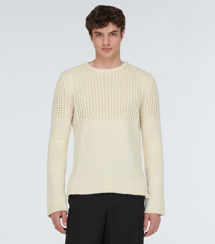 Shop Jil Sander Cotton And Wool Sweater In Cloud