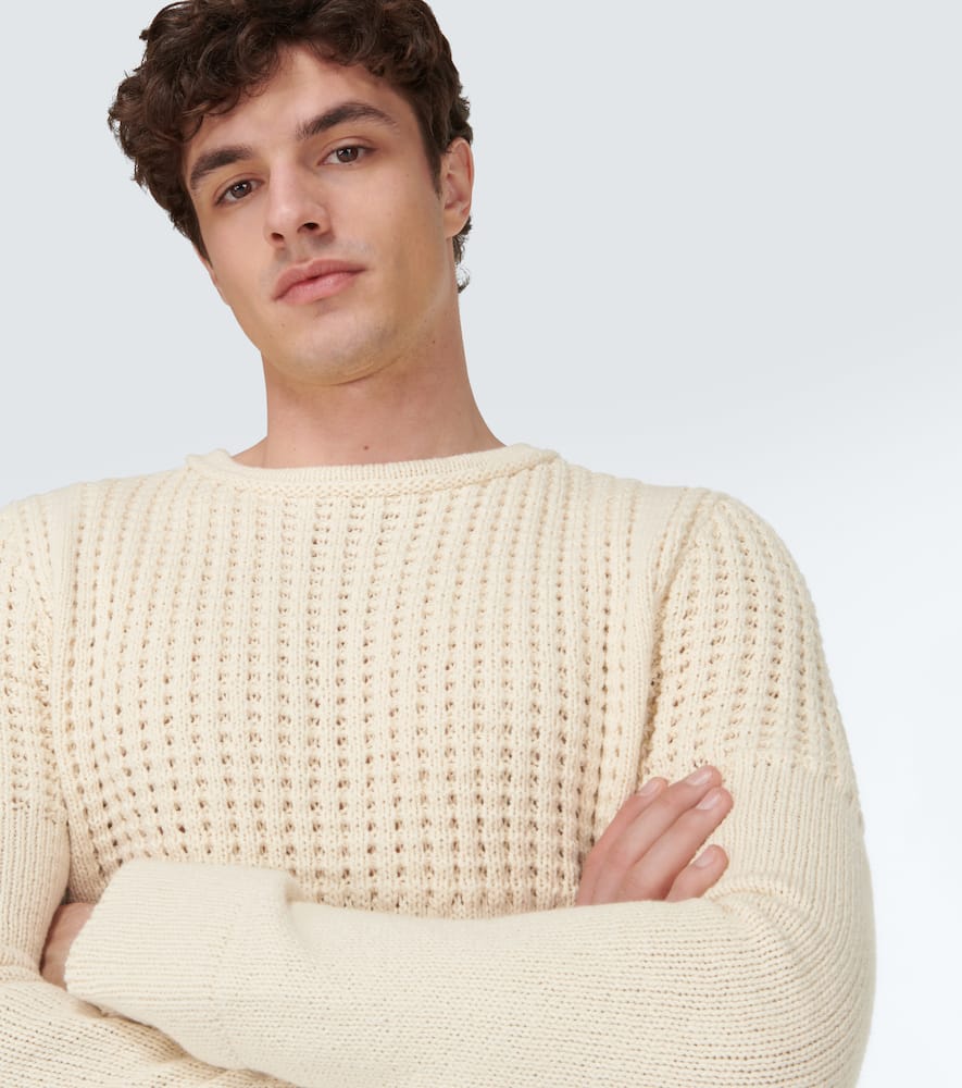 Shop Jil Sander Cotton And Wool Sweater In Cloud