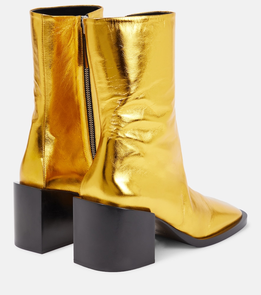  Jil Sander Jil Sander Botines De Piel Metalizada 