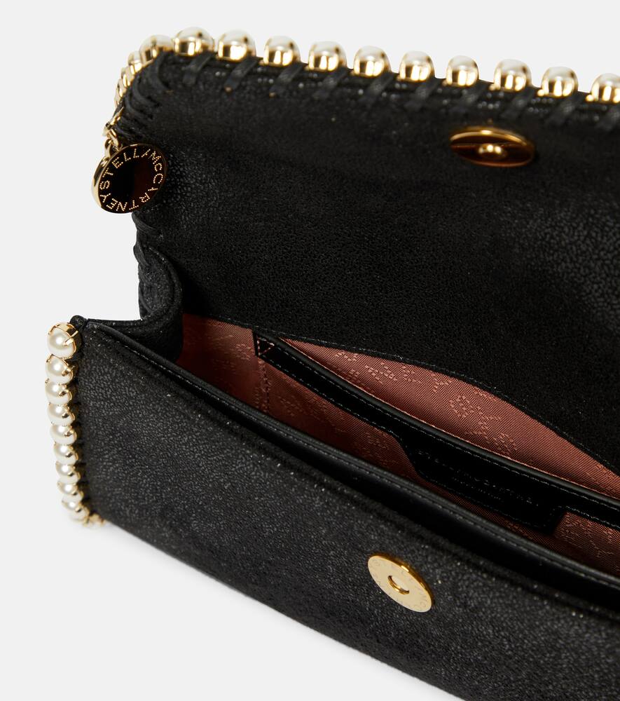 Stella Mccartney Falabella Embellished Clutch Bag In Black