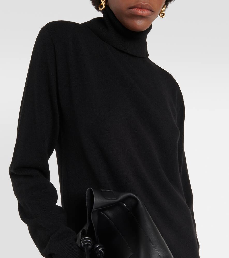 Shop Jil Sander Cashmere Midi Dress In Black