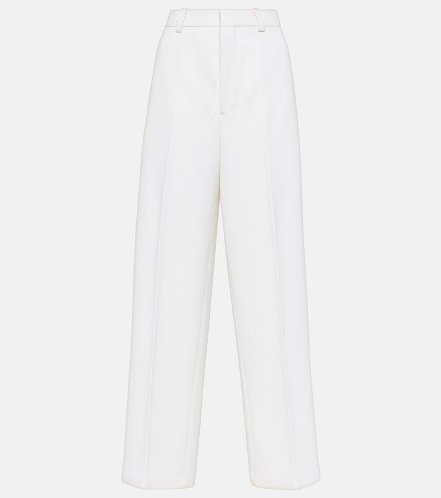 Ami Paris High-rise wool-blend wide-leg pants