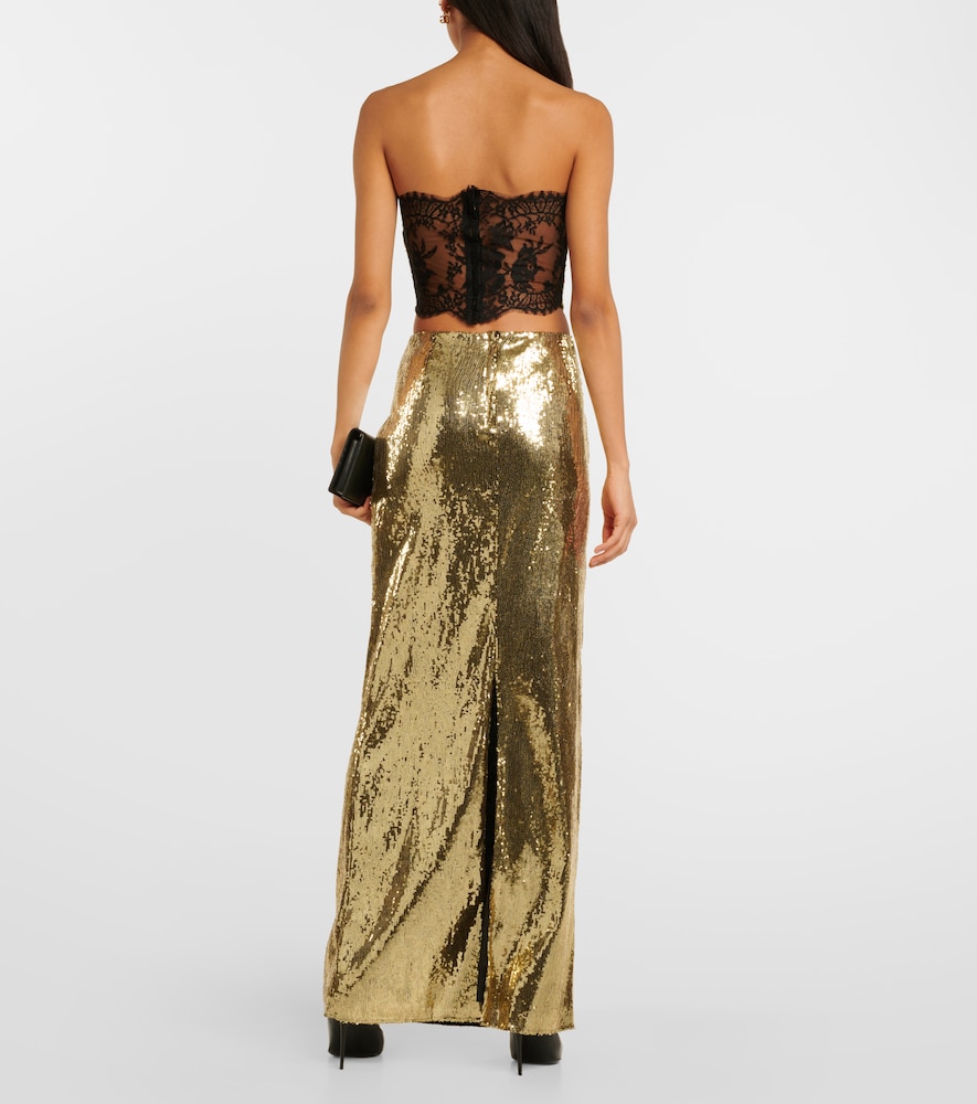  Dolce&gabbana Dolce&gabbana Sequined Maxi Skirt 