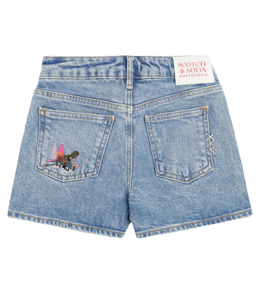 Shop Scotch & Soda The Beach Denim Shorts In Blue