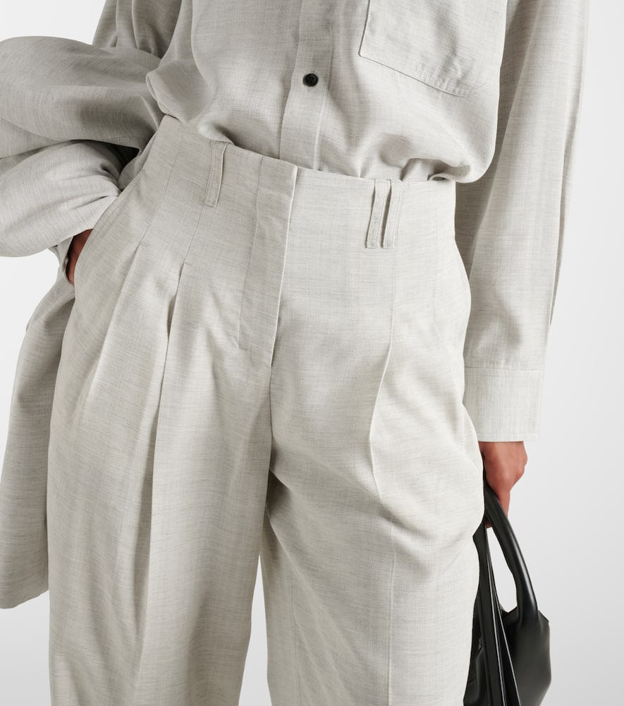 Jacquemus Le Pantalon Titolo High-rise Pants In Light Grey