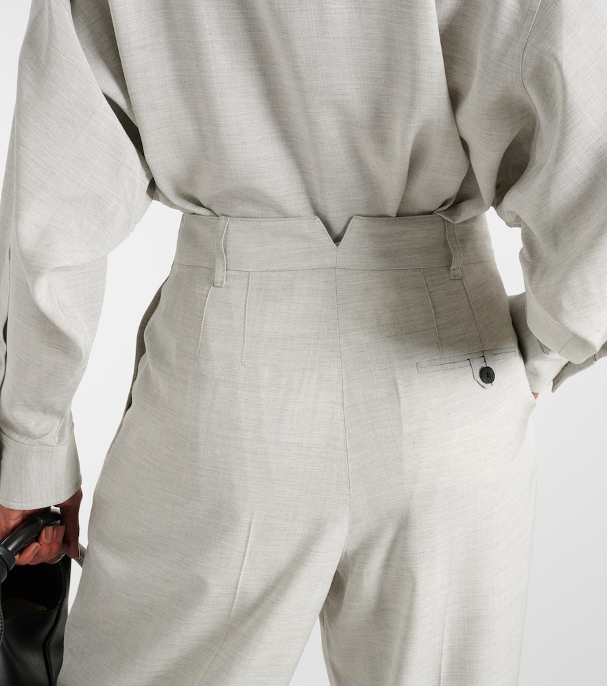 Jacquemus Le Pantalon Titolo High-rise Pants In Light Grey