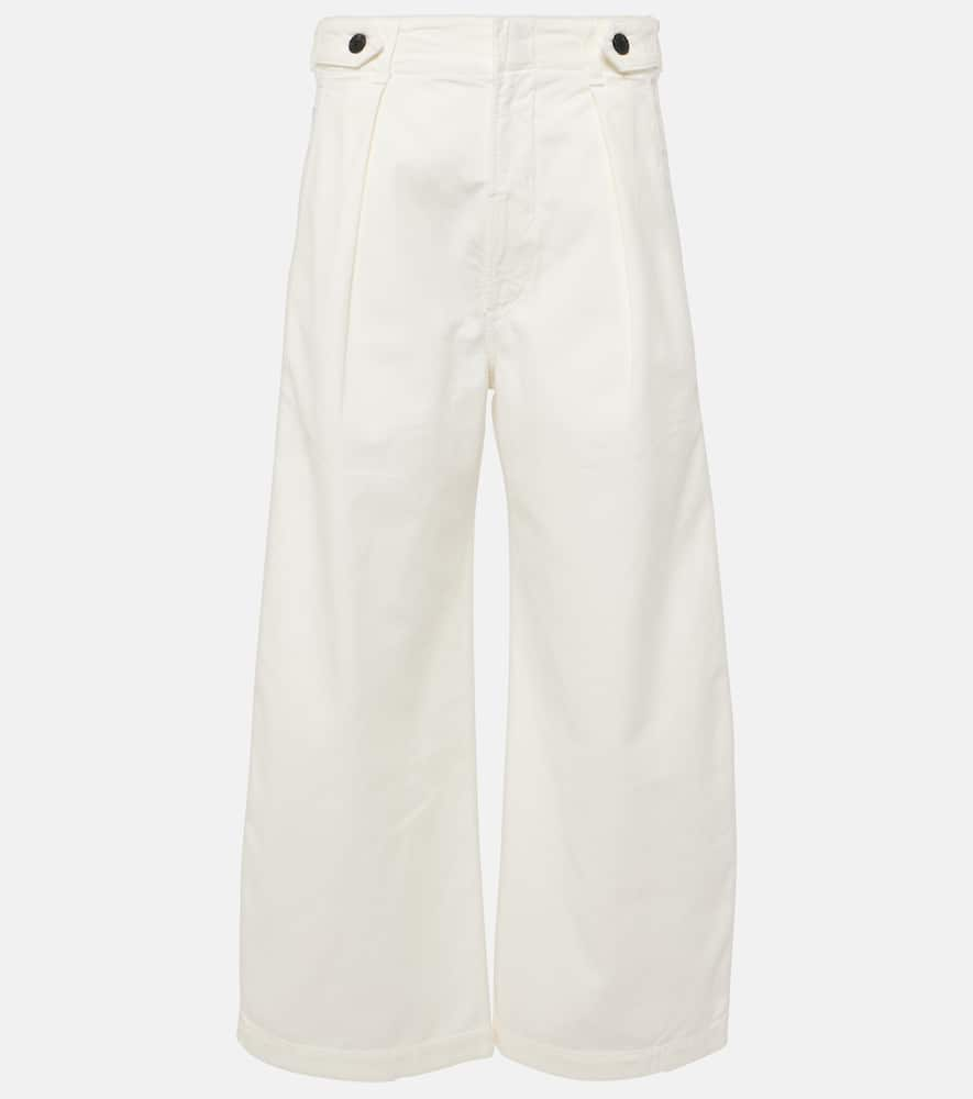 Payton high-rise twill wide-leg pants