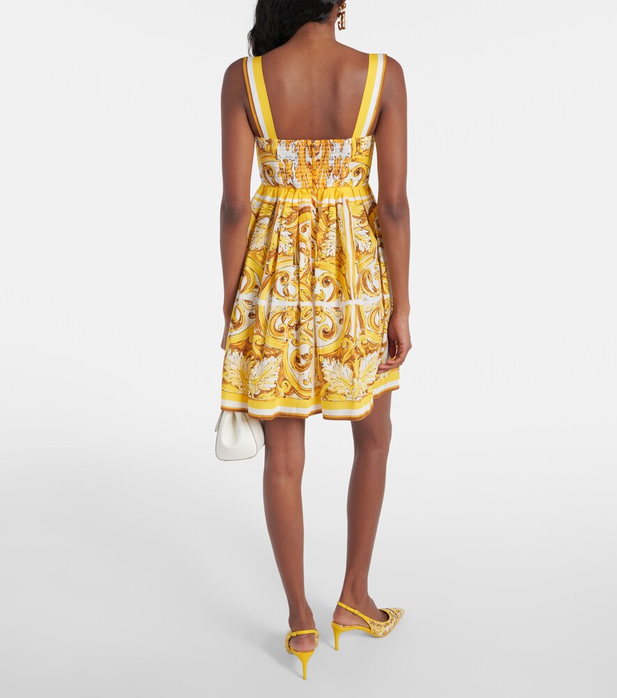  Dolce&gabbana Dolce&gabbana Minikleid Majolica Aus Baumwollpopeline 