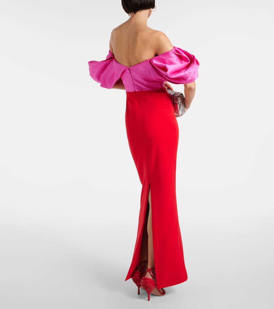 Solace London The Arden Draped Maxi Dress In Red | ModeSens