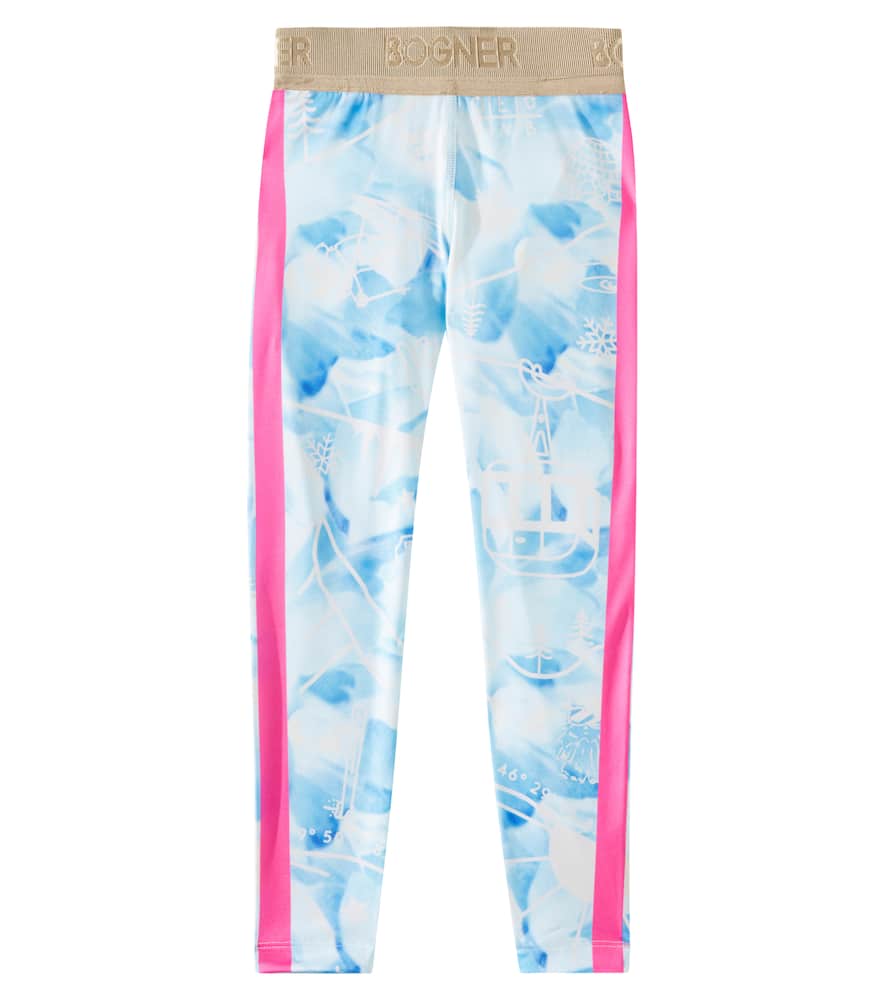 Bogner Lenya Printed Leggings In Blue