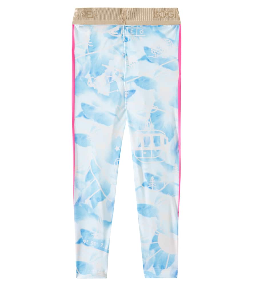 Bogner Lenya Printed Leggings In Blue
