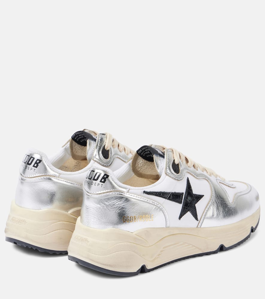 Golden Goose Metallic Leather Panelled Low Top Sneakers In Multicolor