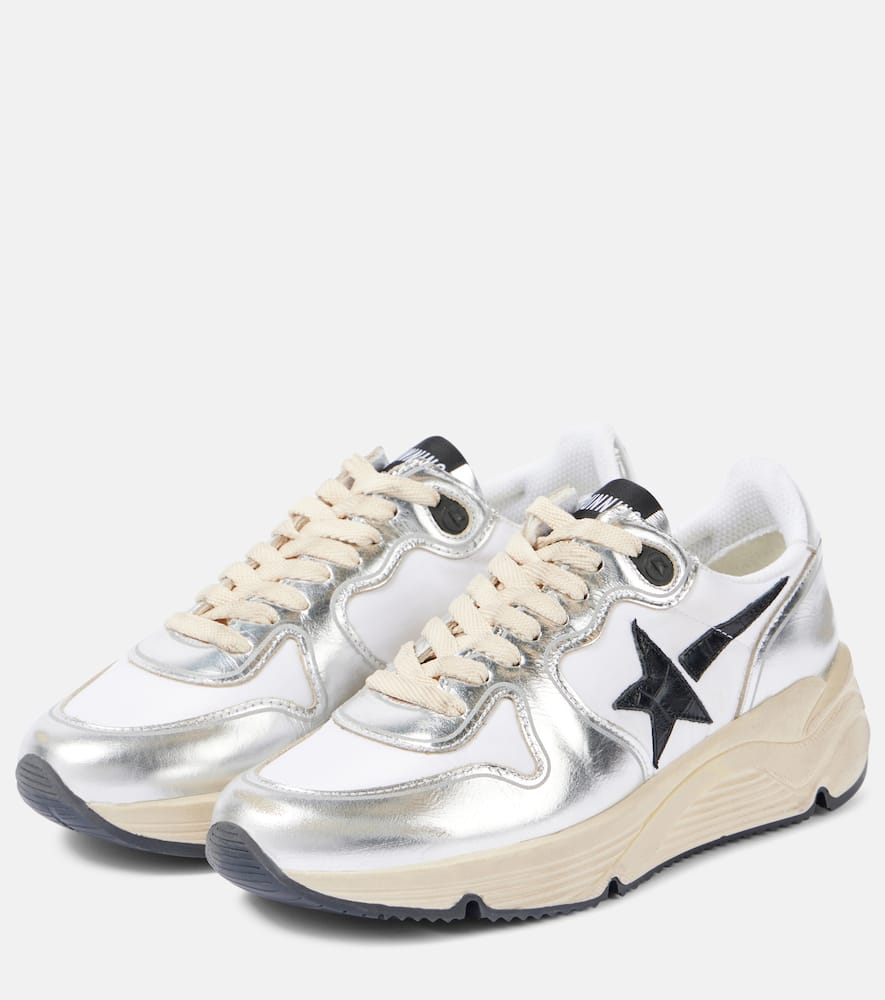 Golden Goose Metallic Leather Panelled Low Top Sneakers In Multicolor