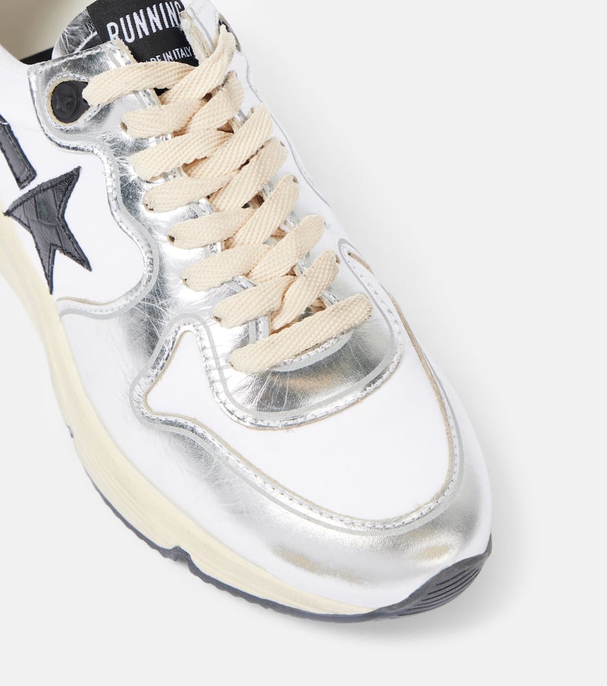 Golden Goose Metallic Leather Panelled Low Top Sneakers In Multicolor