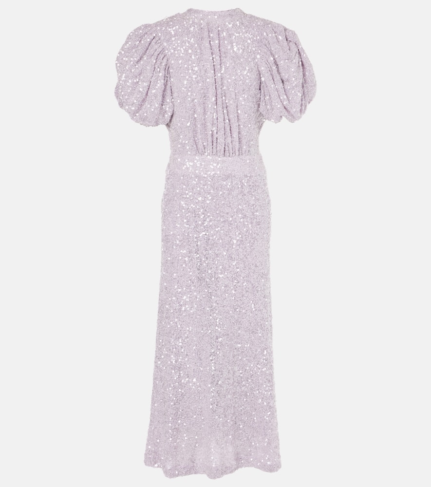 Sequined open-back maxi dress