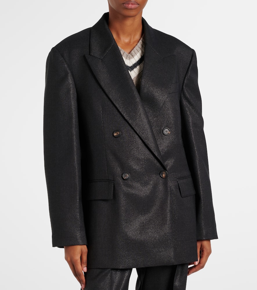 Brunello Cucinelli Wool-blend Blazer In Black