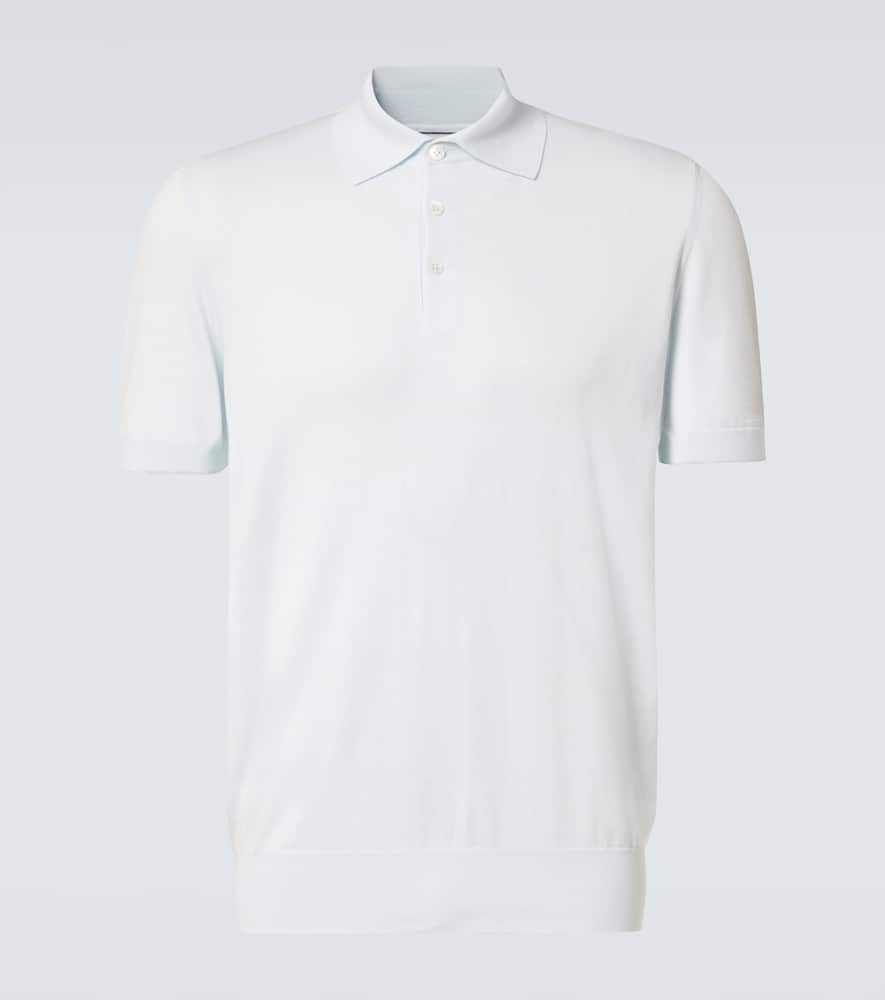 Brunello Cucinelli Cotton Polo Shirt In Blue