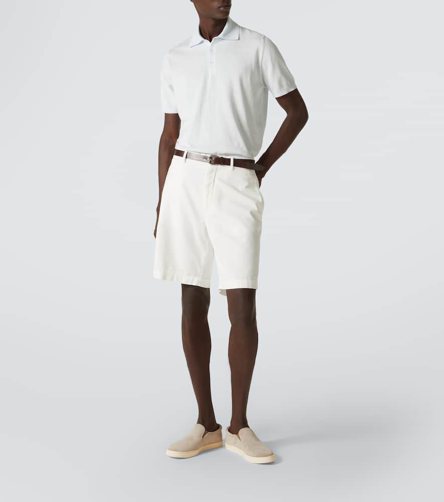 Brunello Cucinelli Cotton Polo Shirt In Blue