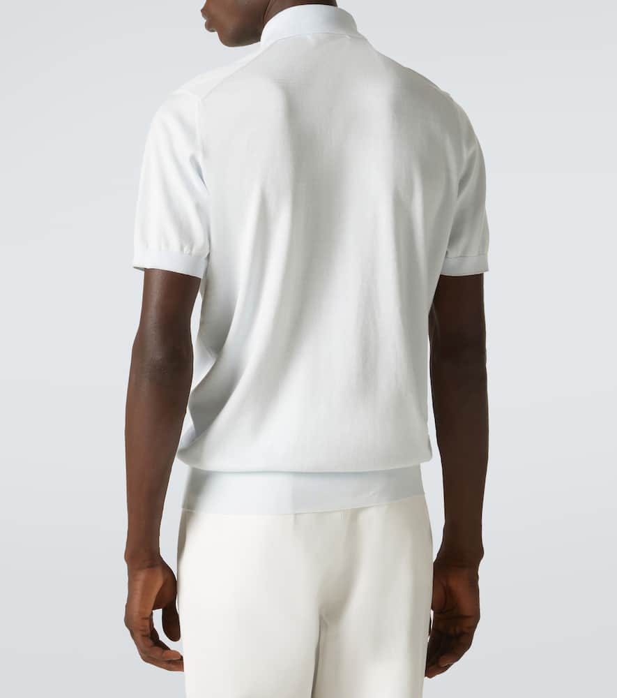Brunello Cucinelli Cotton Polo Shirt In Blue