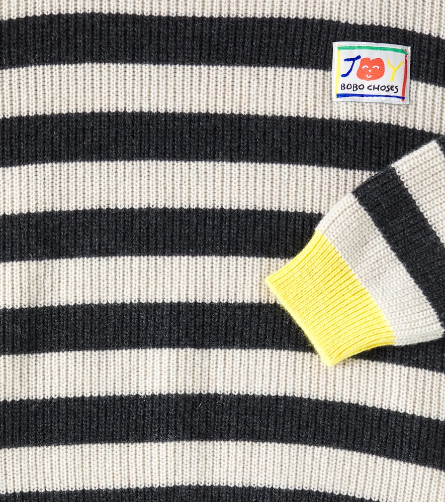 Bobo Choses Smiling Stripes Sweater In Multicolor