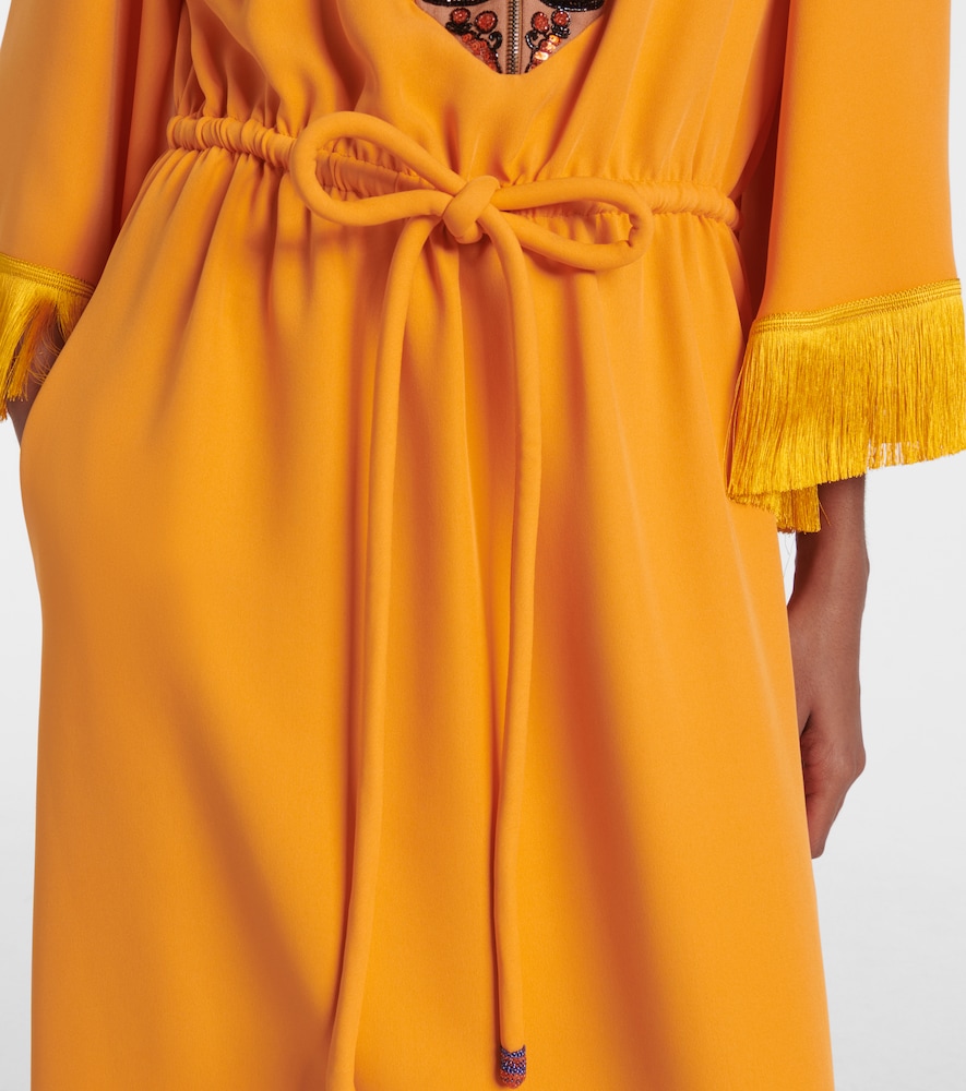  Valentino Valentino Cady Couture Embroidered Fringed Gown 