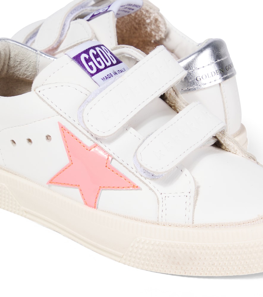 Golden Goose Kids Golden Goose Kids May School Leather Sneakers 