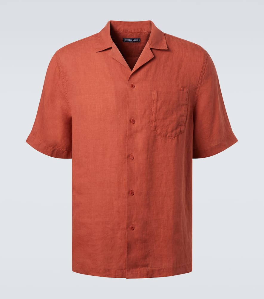 Angelo linen bowling shirt