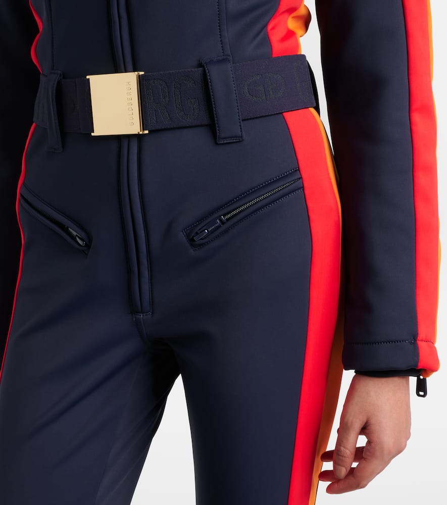 Goldbergh Suvi Faux Fur-trimmed Ski Jumpsuit In Blue