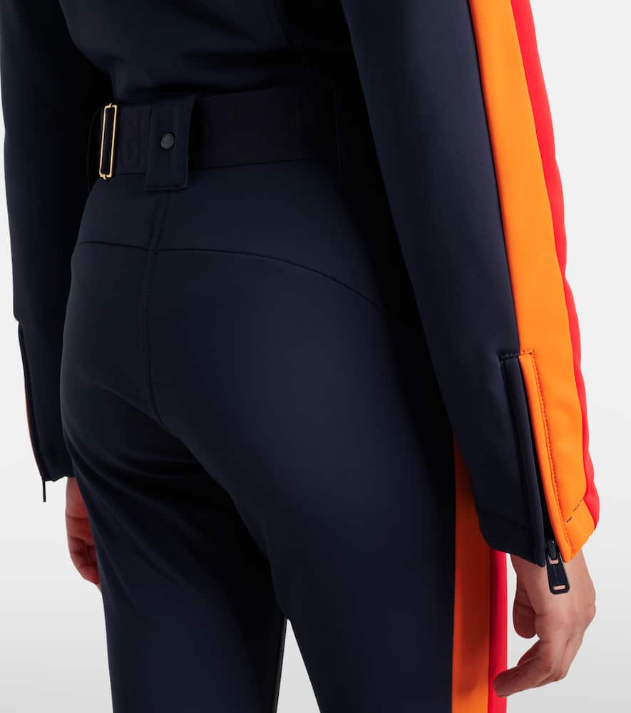 Goldbergh Suvi Faux Fur-trimmed Ski Jumpsuit In Blue