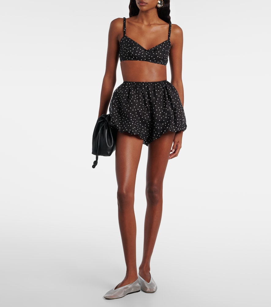  Sir Sir Polka-dot Silk Bralette 