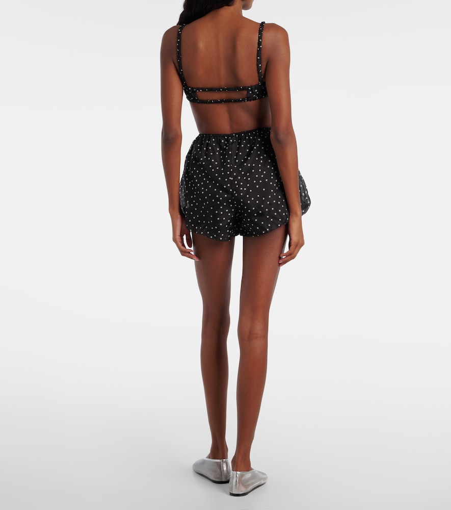  Sir Sir Polka-dot Silk Bralette 