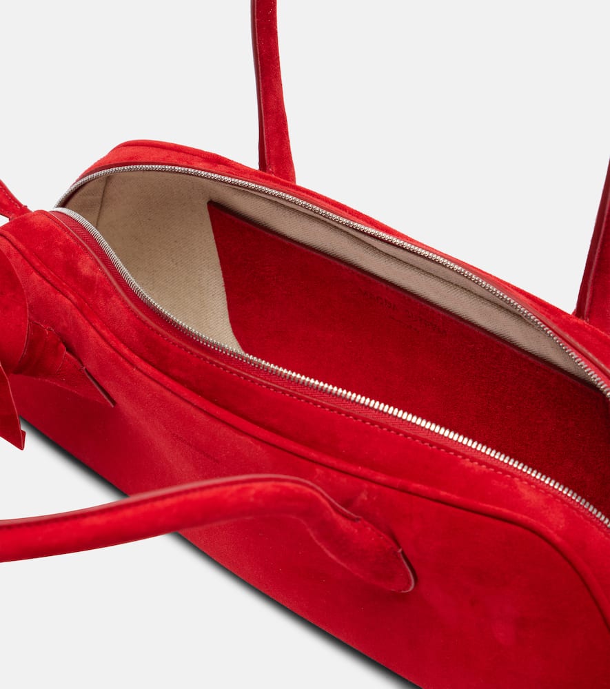 Magda Butrym Brigitte Trapeze Suede Tote Bag In Red