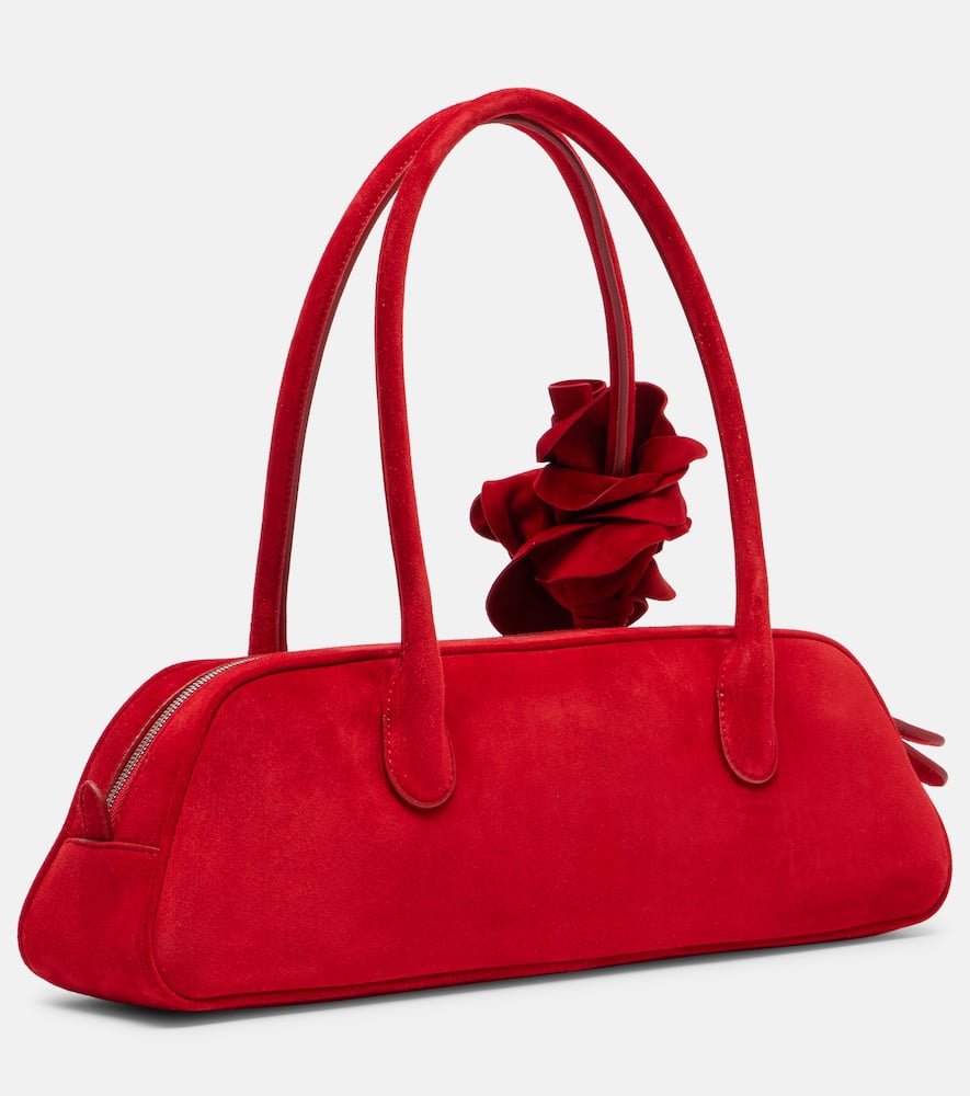 Magda Butrym Brigitte Trapeze Suede Tote Bag In Red