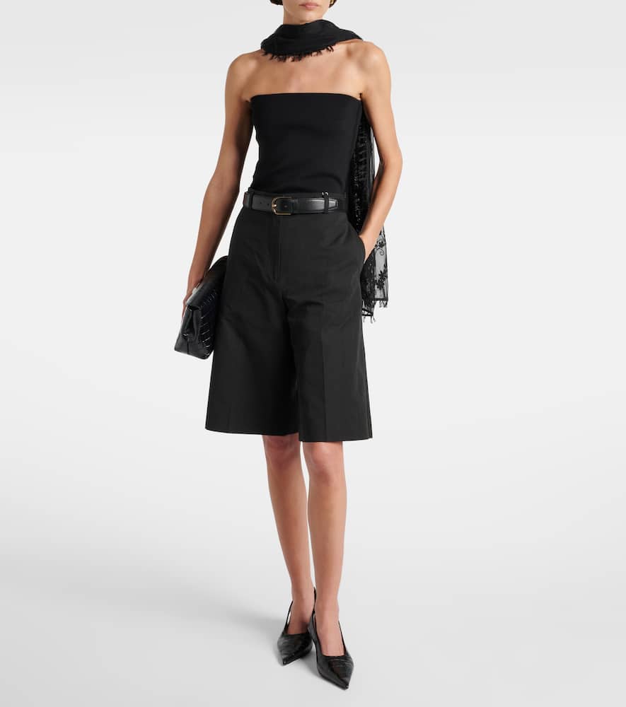 Totême Toteme Compact Knit Tube Top In Black
