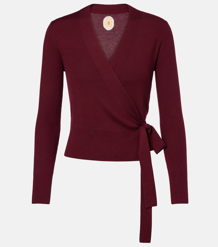 Virgin wool wrap cardigan