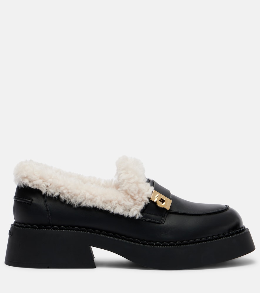  Ferragamo Ferragamo Loafers Caminia Aus Leder Mit Shearling 
