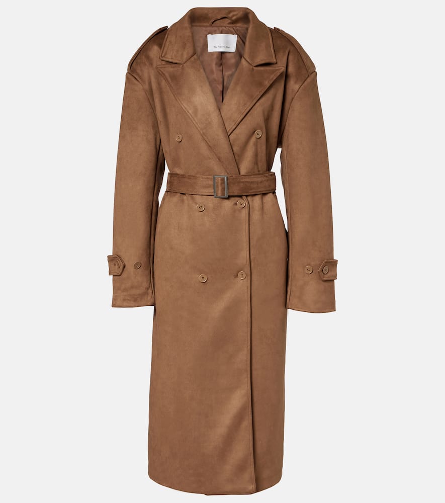 The Frankie Shop Pembroke Trench Coat In Brown