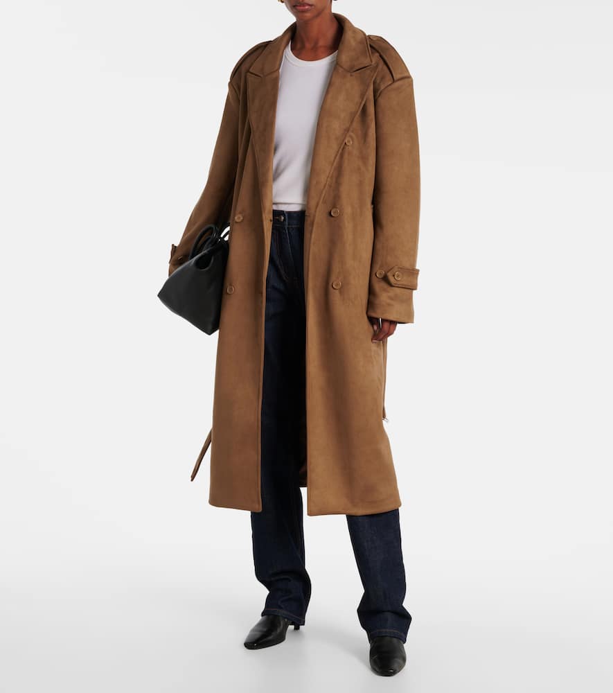The Frankie Shop Pembroke Trench Coat In Brown